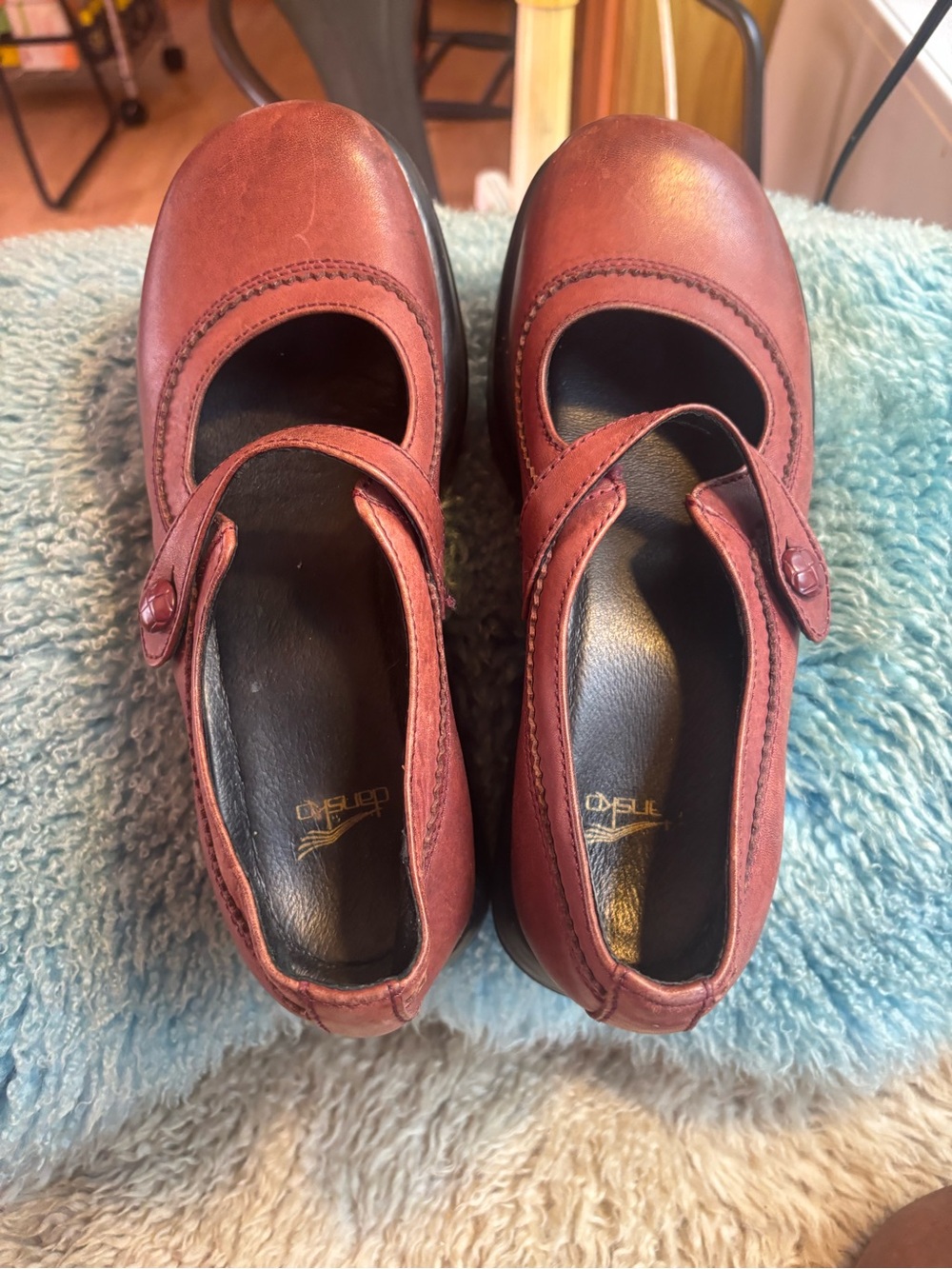 Dansko Mary Jane style brown leather 
Size 7.5/38 women’s